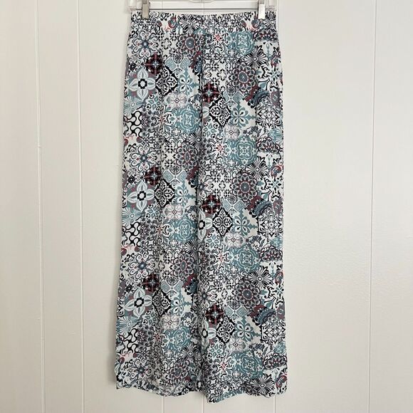 Classic Concepts Floral Pattern Elastic Waist Lightweight Casual Pants M NWOT - Picture 1 of 3